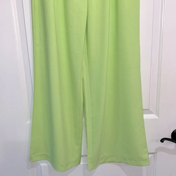 WeWoreWhat lime green wide leg pant suit and jacket size 4 - Picture 7 of 16